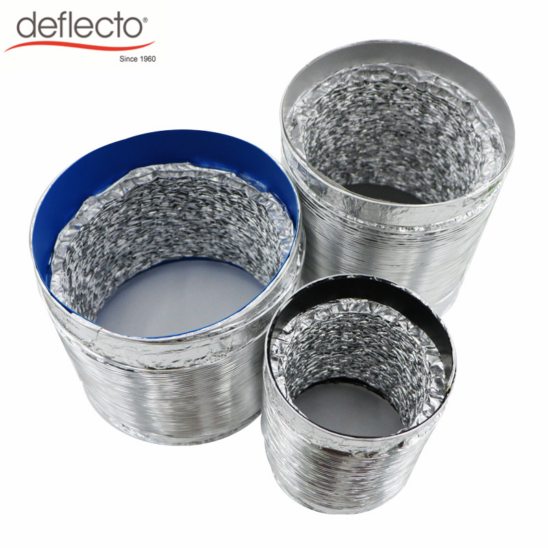 Easy Install Flexible Aluminum Air Duct 8'' 200mm Flexible Ducting 10 Meters 32 Ft