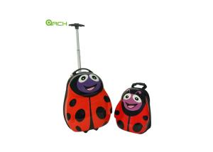 China 17 Inch Ladybug Style Kids Travel Luggage With Retractable Handles wholesale