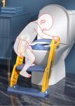 Kids Potty Training Seat Boys Girls with Anti-Slip Pad Step Stool Animal Pattern