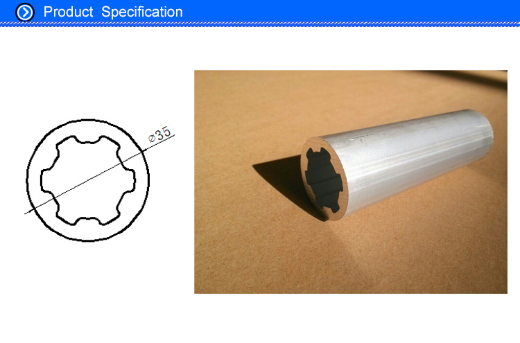 aluminum profile tube for bus balustade hollow bar use