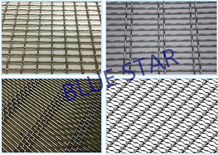Long Slot Double Crimped Wire Mesh , Heavy Duty Wire Mesh Screen Abrasion Resistance