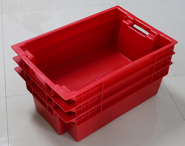 Cheap stacked and nested food grade meat plastic container box