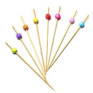 China Colorful Spot Ball Decorative Bamboo Food Picks In Bulk FDA approved wholesale
