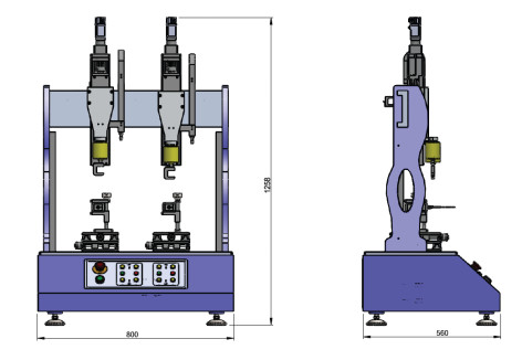 Force Accuracy ±0.3% Dual Station Swing Force Testing Machine For Radio Port