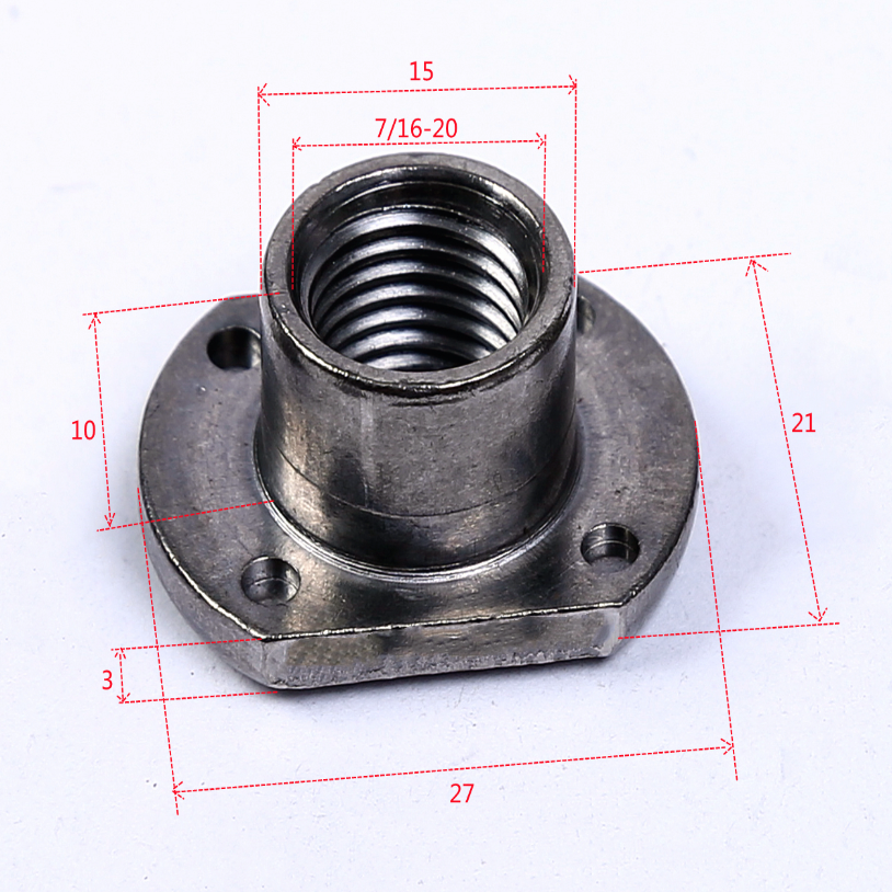 JIS B 1196 Inch Thread 7/16-20 T-Type Welding Nut Car Seat Belt Nut 4.8 Class 10 Class Hardened T-Style Weld Nuts