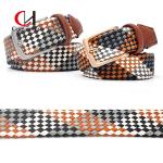 Couples Style Woven Elastic Belt Fashion Plaid Women Handmade