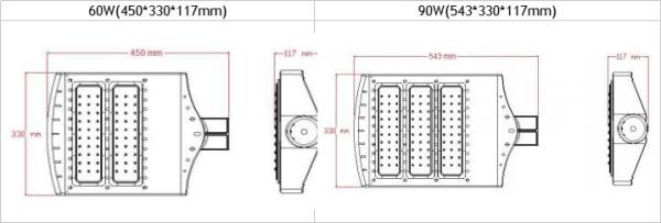 2700K - 6500K 60W Dimmable LED Street LightsWall Packing Brightness Light