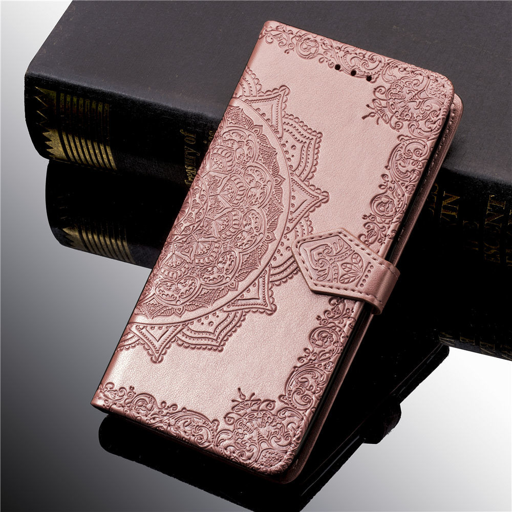 Multi Color Embossed Mandala Phone Flip Case For Huawei Honor7A/Y6 2018 P10lite Y3 2017/Y3 2018 mate20 pro mate20 lite