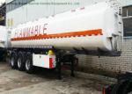 49m3 Stainless Steel Fuel Tanker Semi Trailer 3 Axles For Diesel ,Oil , Gasoline