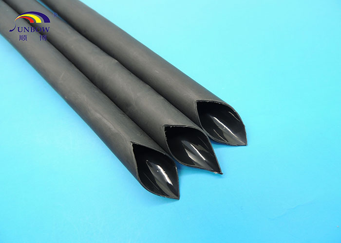 Semi-Rigid Heat Shrinkable Polyolefin Tubing with Meltable Liner 6.0mm Black VW-1