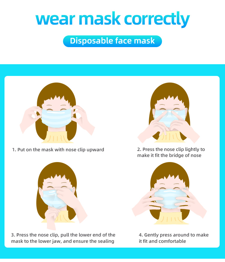 2020 Hot Sale daily protection mask 3-ply disposable face mask with FDA CE