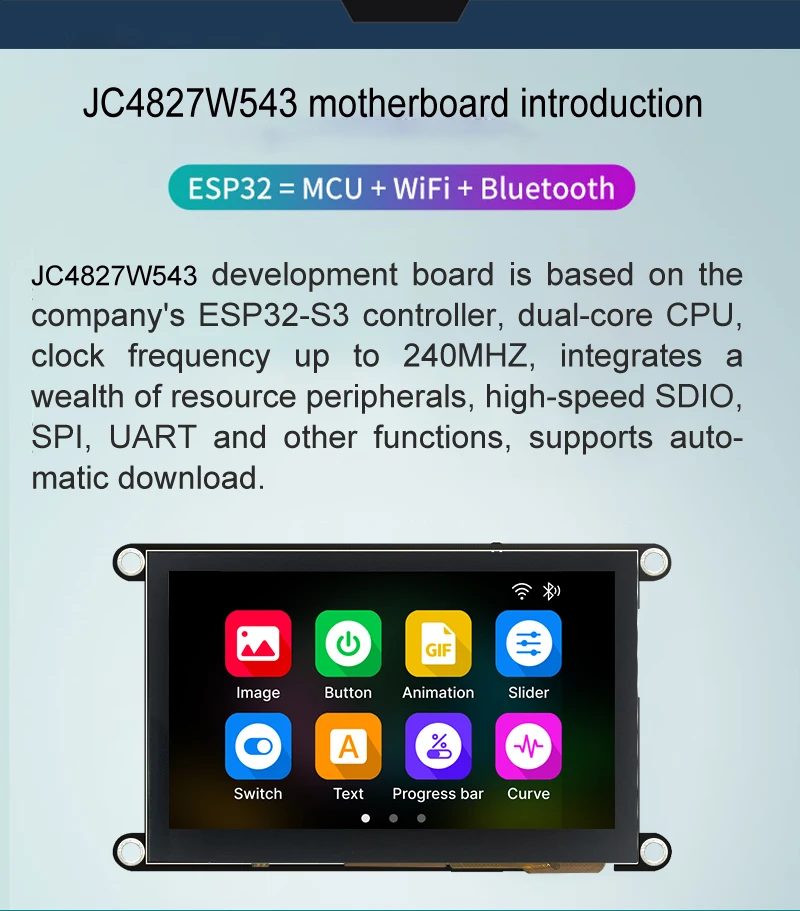 IPS Touch TFT Touchscreen Operating Display With St7262 Driver Chip 320mA Power Consumption 150g Weight