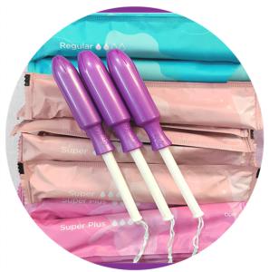 China Soft Touch Hypoallergenic Organic Cotton Tampon BPA Free Regular Size wholesale