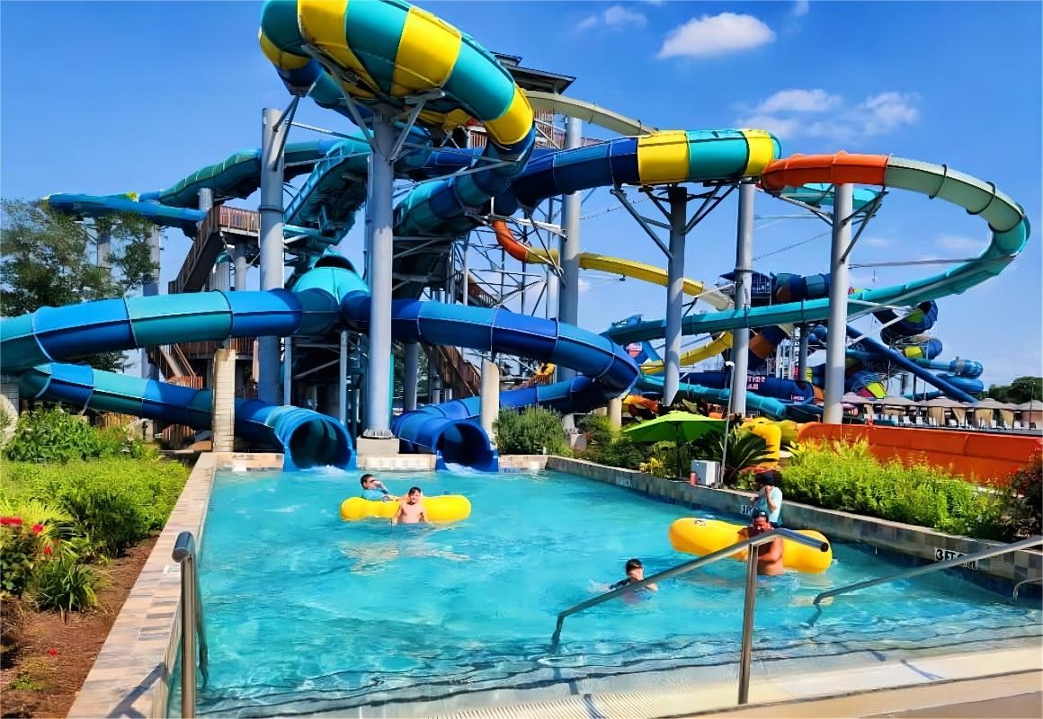 ODM Water Theme Park Playground Games Item Equipment Fiberglass Spiral Slide