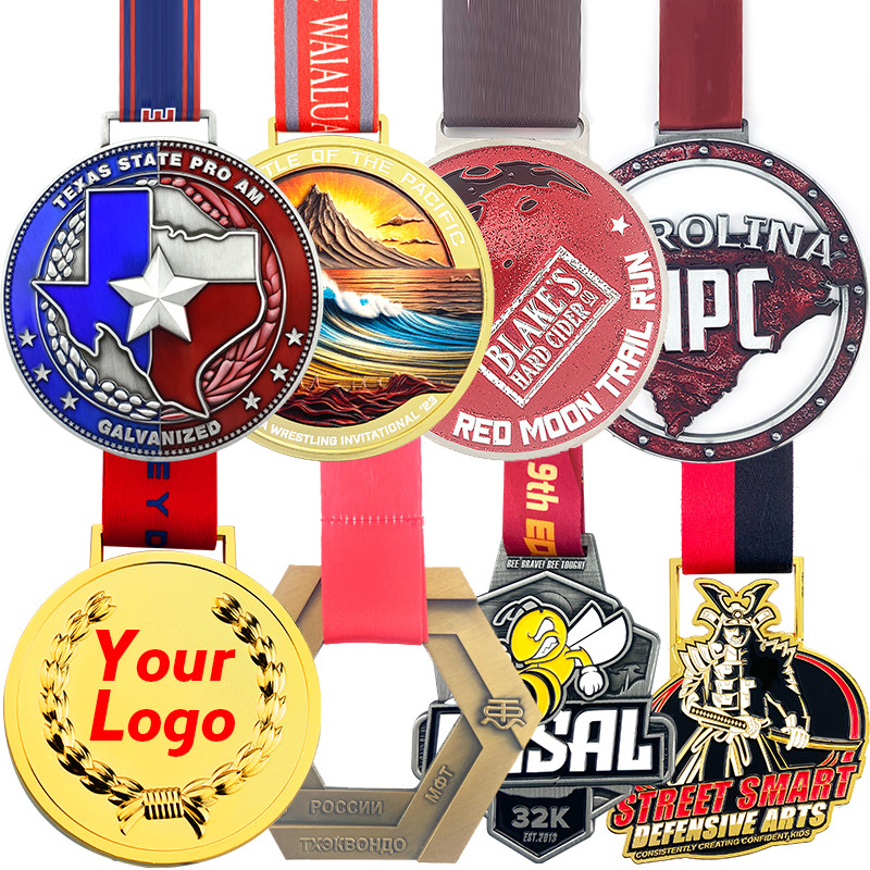 Children's Sports Medals 2D 3D Gold Plated Medals For School Badminton Karate