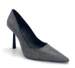 Party Cocktail Black Women Heels Fashionable With Rubber Outsole
