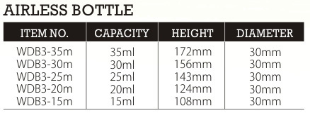 30mm Diameter AS Airless Eye Cream Bottle with Lid and Pump Sprayer 20ml Capacity