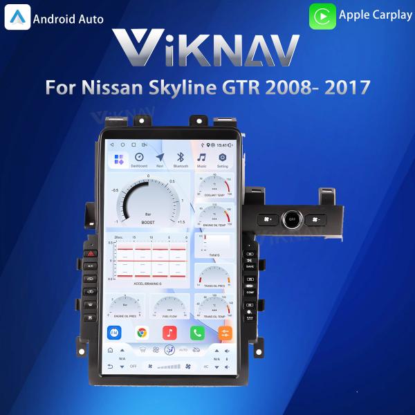 VIKNAV 13.6" Car Radio For Nissan Skyline GTR 2008- 2017 Wirless Carplay GPS