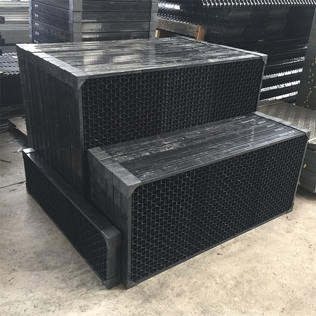 D65mm Air Inlet Louver 25mm Industrial Cooling Tower Screen Grey Black