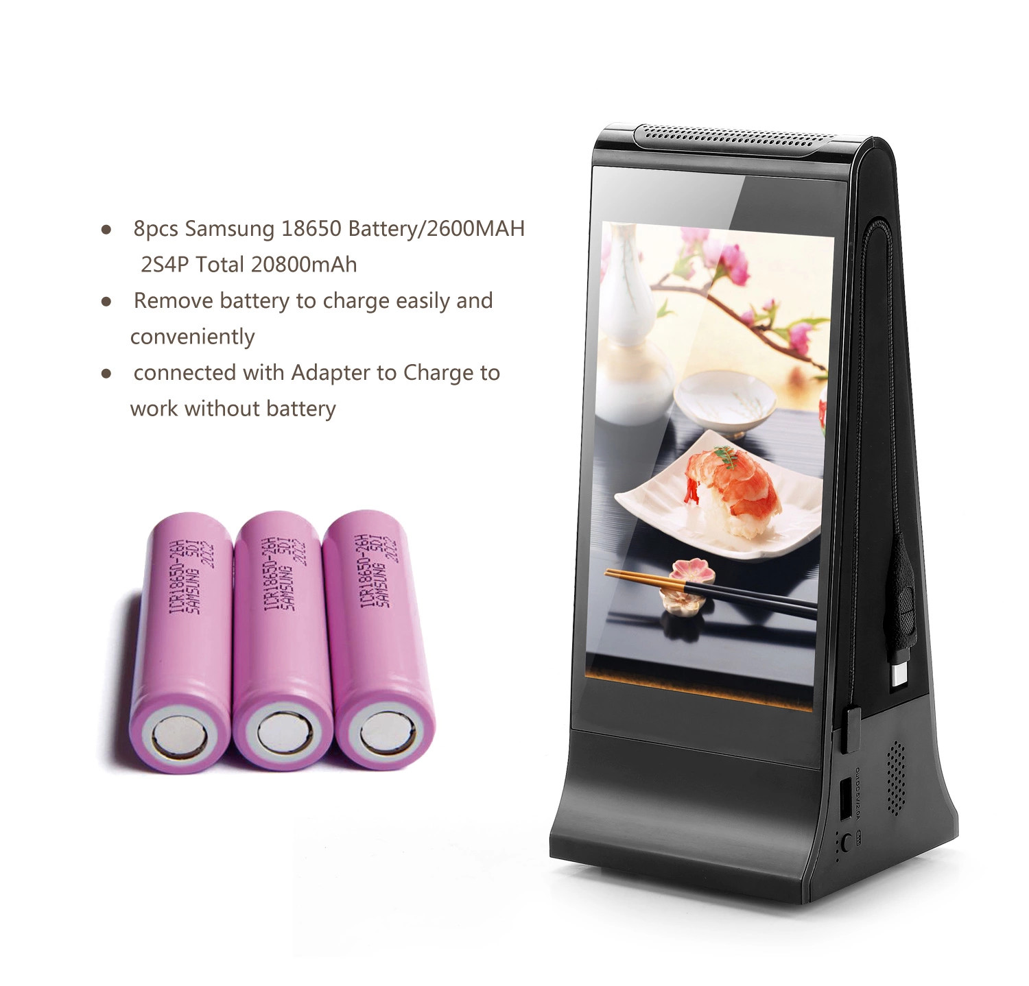 WiFi Control Table Top Digital Signage Table Power Bank 1 Year Warranty