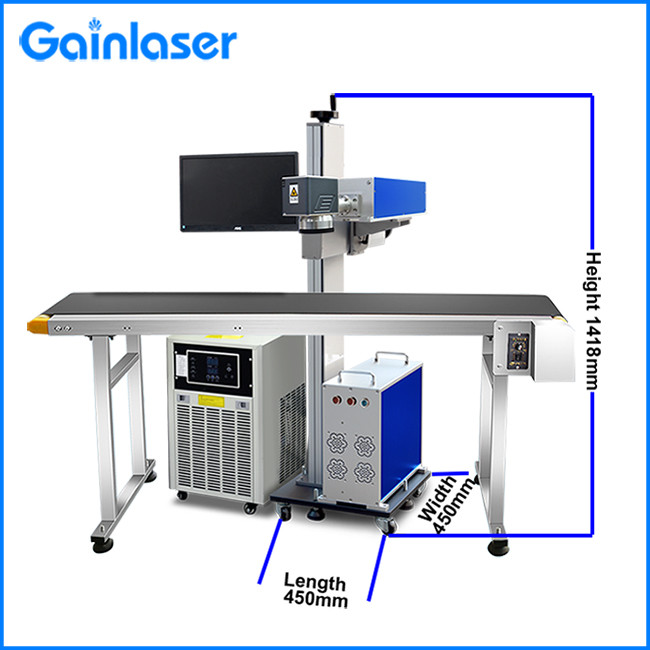 ±0.01mm AC110V Flying UV Laser Marking System For Plastic