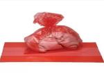 Red Disposable Plastic Water Soluble Bags For Hospital Laundry