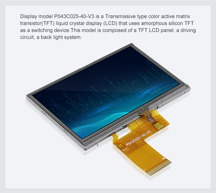Polcd 4.3 Inch 480x272 Tft Lcd Display RGB 24 Bit Touch Screen Lcd Display