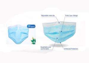 China Adult Size Surgical Mouth Fask With Earloop Covid 19 Prevention Ce Approved wholesale
