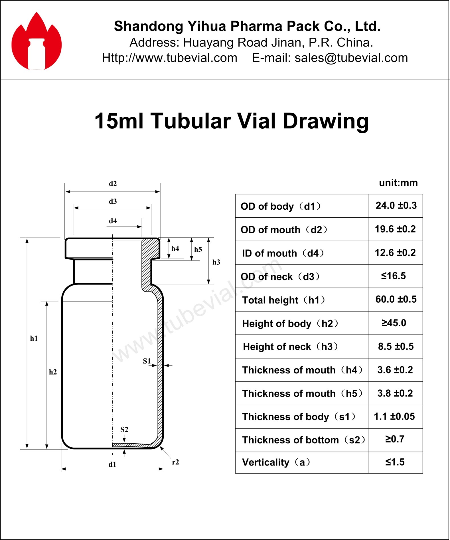15ml Borosilicate Glass Bottle