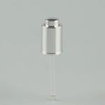 ABS Press Dispensing Essential Oil Dropper Shiny Silver 18mm