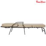 French Style Patio Chaise Lounge Chair , Beige Outdoor Chaise Lounge Chairs