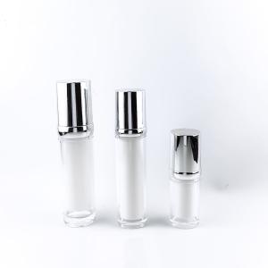 China Double Layer Transparent Vacuum Bottle Acrylic Emulsion Skin Care Essence wholesale