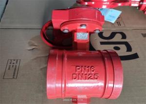 China Dn100 Mm Red Butterfly Valve Water Medium Fire Protection wholesale