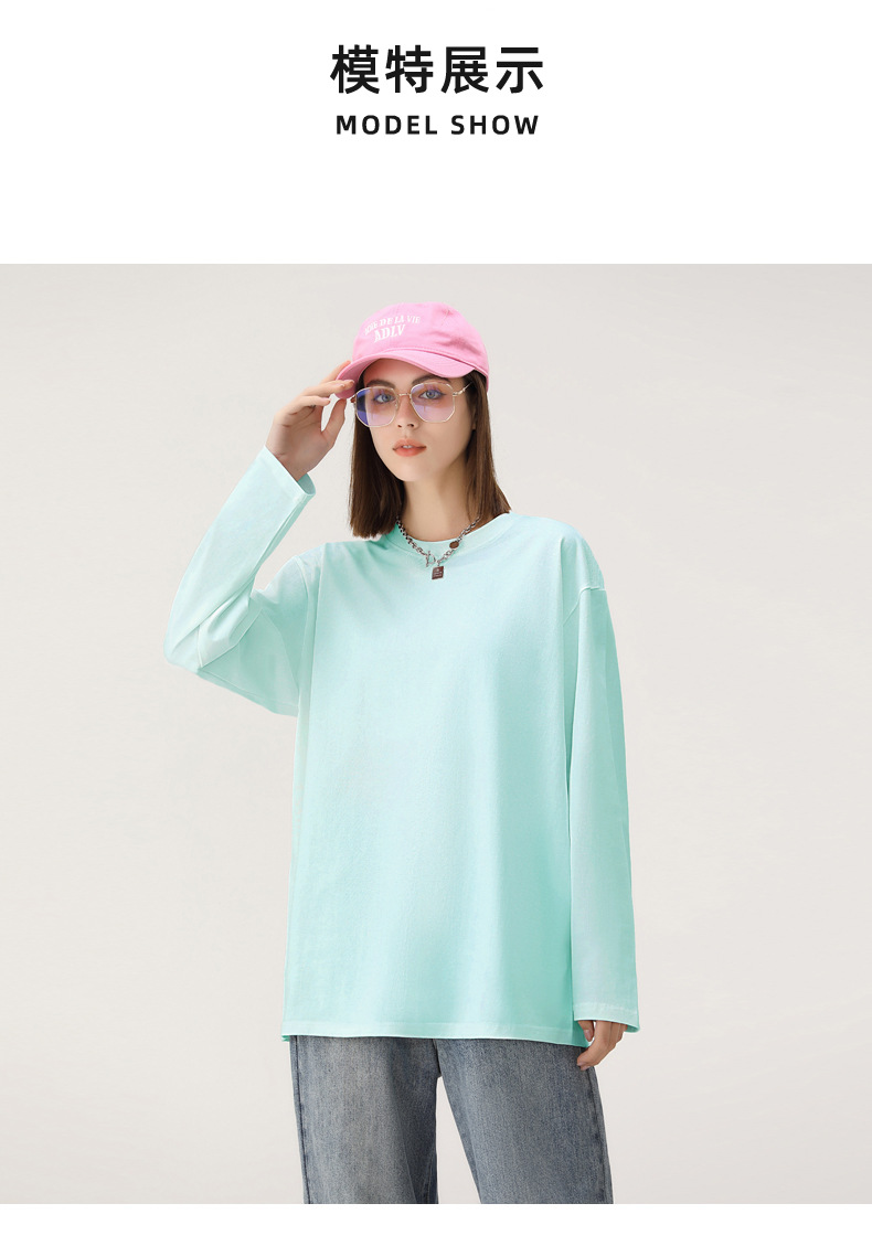 250gsm Oversized Full Sleeve T Shirt Mens Cotton Thermal Full Long Sleeve Unisex Blank