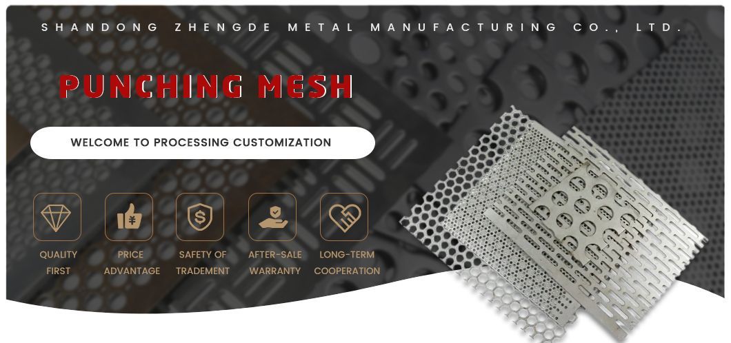 Custom Metal Perforate Mesh Stainless Steel Aluminum Copper Brass Colors