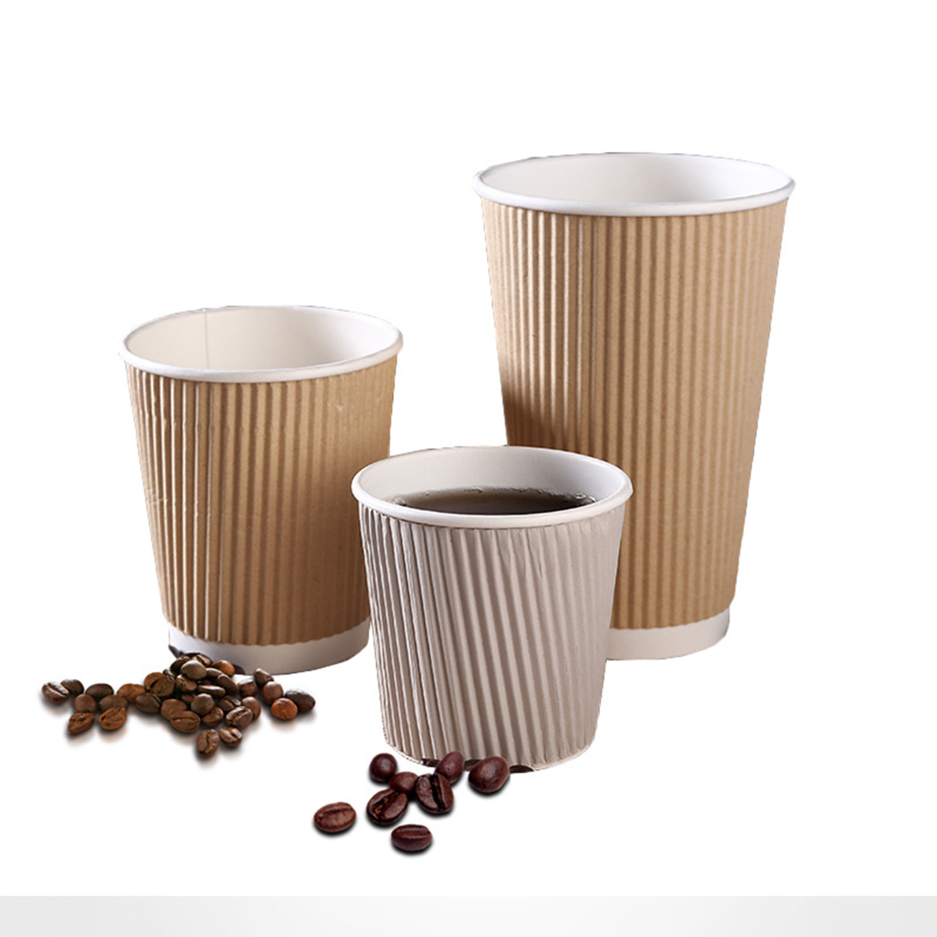 SGS Disposable Paper Tableware 185gsm 15g PE Paper Board Biodegradable Coffee Cup