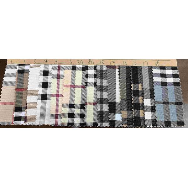 Classic Plaid Printed Faux Leather For Bags Knitted synthetic leather PVC