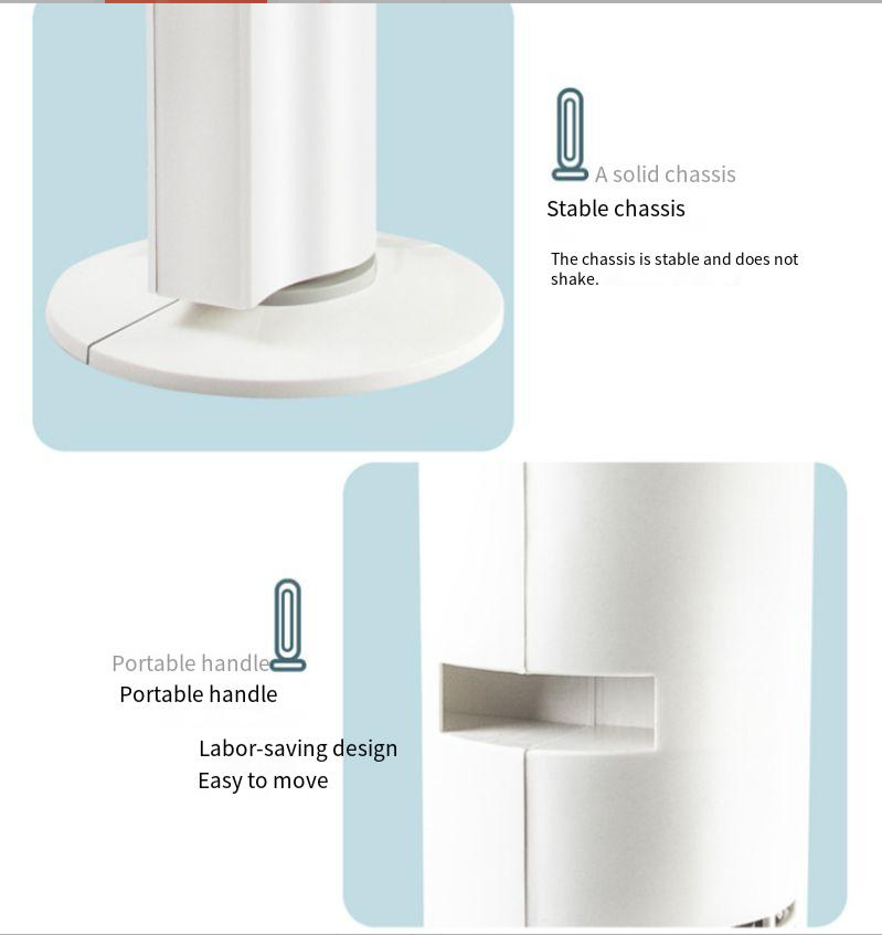 Smart Electric Bladeless Tower Fan 84*26.5cm App-Controlled Quiet Strong Air Cooling