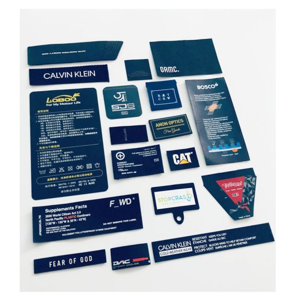 Close-up of garment label