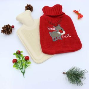 China Knitted Jacket Rubber Hot Water Bag , Rubber Douche Bottle 1000ml Kids Classic wholesale