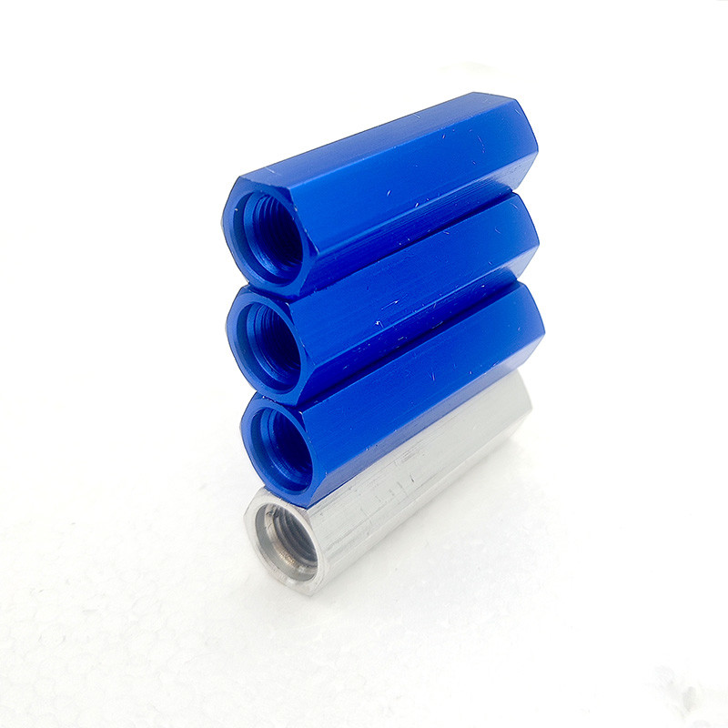 Turning CNC Aluminum Parts Blue / Silver Aluminum Fabrication Parts