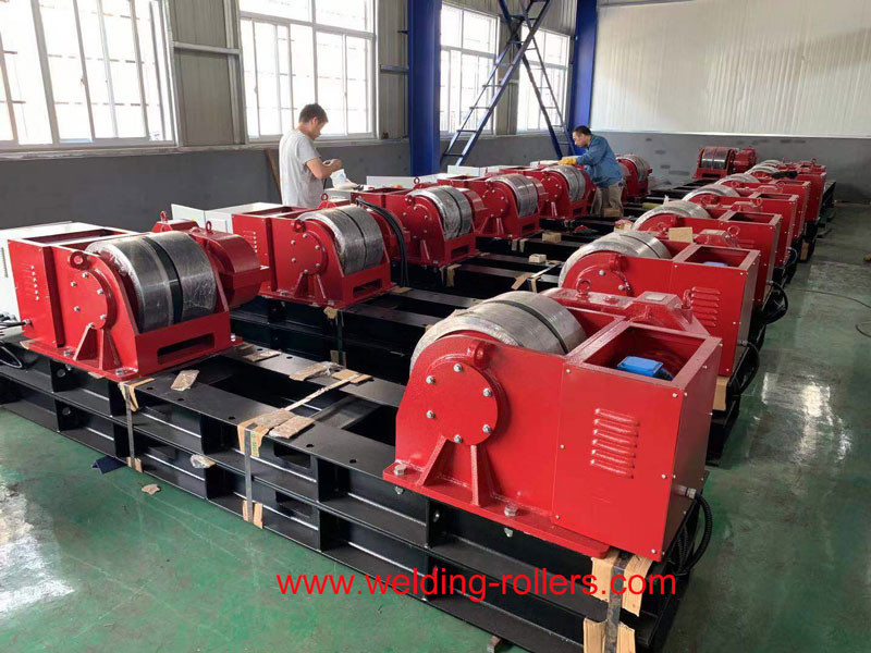 80T Conventional Pipe Welding Rotator For Pipe Butt With PU With Bolt Adjustment