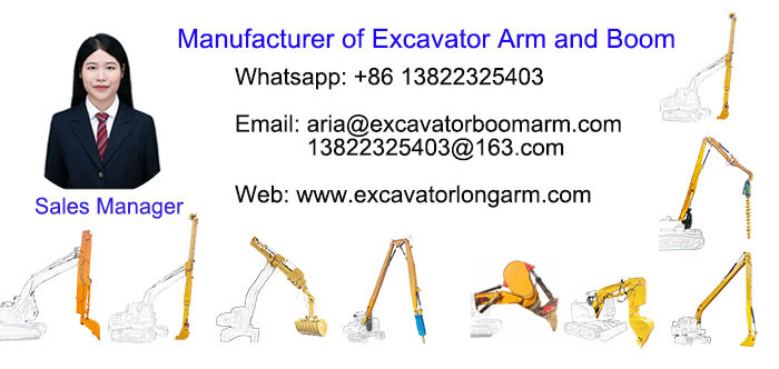 Telescopic Arm For Bucket Digging Foundation House Red Hitachi