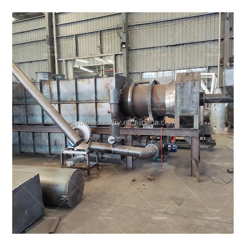 7.5kw 0.75 Rotary Carbonization Furnace Solution for Cotton Stalk Briquette Recycling