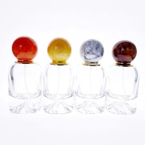 China Bayonet Lid Luxury 50ml Cosmetic Glass Bottles With Volcano Bottom wholesale