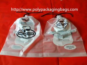 China Garment / Pillow Packaging Poly Bag Clear Drawstring Plastic Bags wholesale