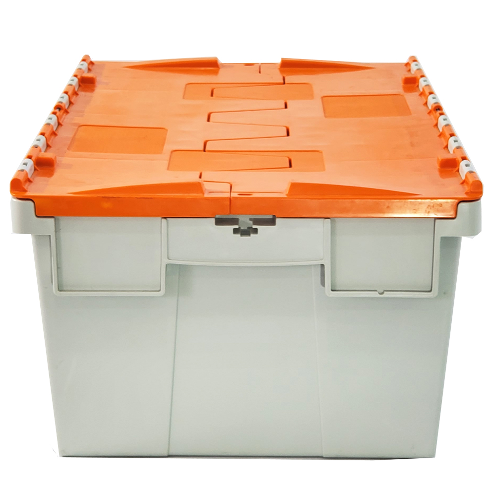 Rectangular Plastic Moving Box Containers with Lid Customized Color Silk Printing Logo