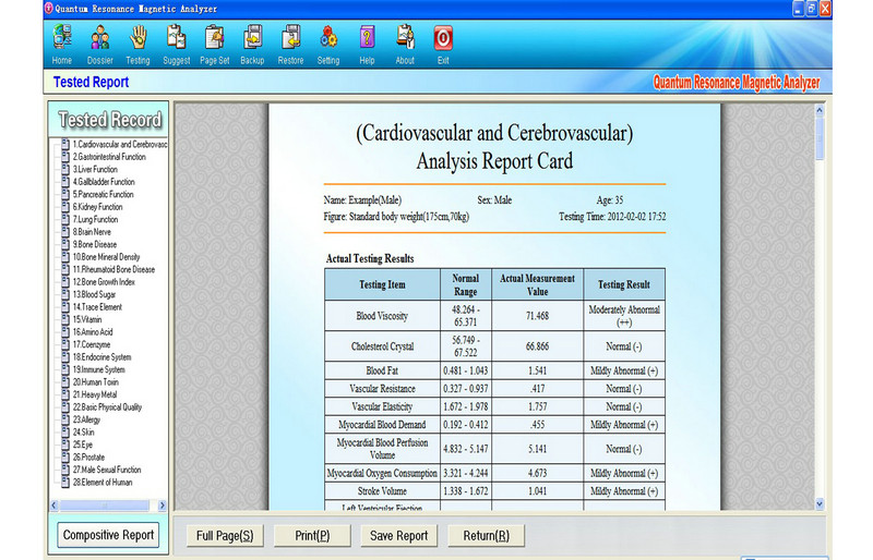 Quantum Bio-Electric Whole Health Analyzer For Endocrine System