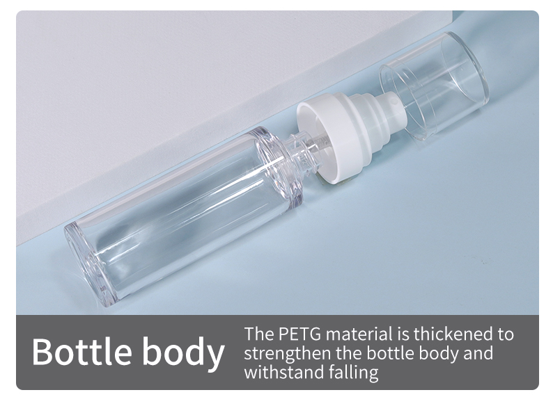 Customized Blue Cosmetic Bottles 60ml 100ml Transparent Plastic Bottle For Mist Spray