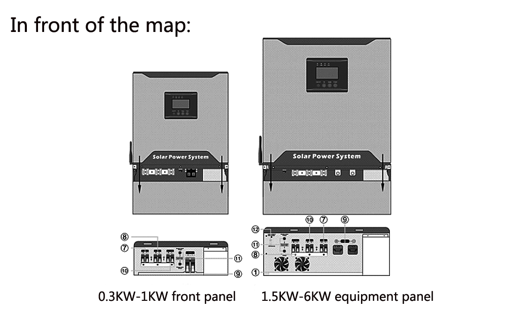 24vdc To 120vac 50Hz High Wattage Power Inverter 3KW Solar Inverter